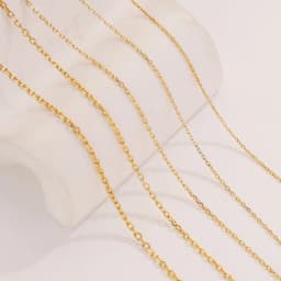 2m Stainless Steel Gold PVD Plated Corner Cable Chain Bulk Necklace Bulk Cable for DIY Jewelry Making Supplies Lot Wholesale