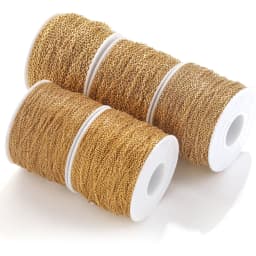 2m Stainless Steel Gold PVD Plated Corner Cable Chain Bulk Necklace Bulk Cable for DIY Jewelry Making Supplies Lot Wholesale