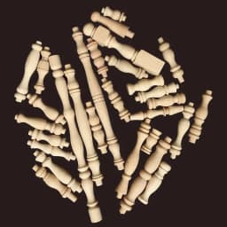 Wooden Spindle Cavered Bridge Column Applique Wood Small Gourd Pillars Wine Fence Home Decoration Accessories Cabinet Support
