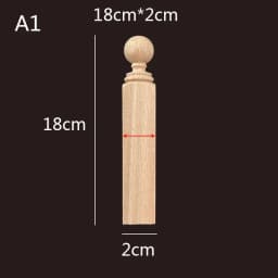 Wooden Spindle Cavered Bridge Column Applique Wood Small Gourd Pillars Wine Fence Home Decoration Accessories Cabinet Support