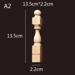 Wooden Spindle Cavered Bridge Column Applique Wood Small Gourd Pillars Wine Fence Home Decoration Accessories Cabinet Support