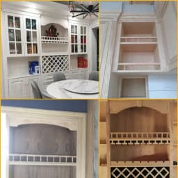 Wooden Spindle Cavered Bridge Column Applique Wood Small Gourd Pillars Wine Fence Home Decoration Accessories Cabinet Support