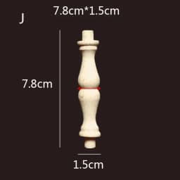 Wooden Spindle Cavered Bridge Column Applique Wood Small Gourd Pillars Wine Fence Home Decoration Accessories Cabinet Support