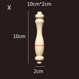 Wooden Spindle Cavered Bridge Column Applique Wood Small Gourd Pillars Wine Fence Home Decoration Accessories Cabinet Support