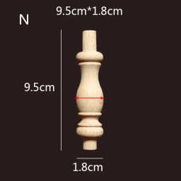 Wooden Spindle Cavered Bridge Column Applique Wood Small Gourd Pillars Wine Fence Home Decoration Accessories Cabinet Support
