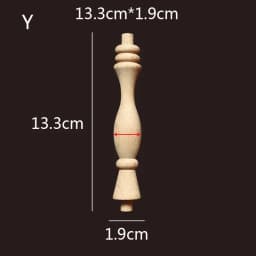 Wooden Spindle Cavered Bridge Column Applique Wood Small Gourd Pillars Wine Fence Home Decoration Accessories Cabinet Support