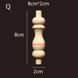 Wooden Spindle Cavered Bridge Column Applique Wood Small Gourd Pillars Wine Fence Home Decoration Accessories Cabinet Support