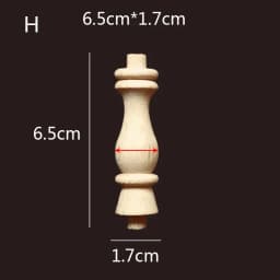 Wooden Spindle Cavered Bridge Column Applique Wood Small Gourd Pillars Wine Fence Home Decoration Accessories Cabinet Support