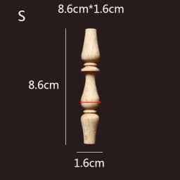 Wooden Spindle Cavered Bridge Column Applique Wood Small Gourd Pillars Wine Fence Home Decoration Accessories Cabinet Support