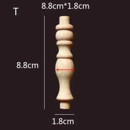 Wooden Spindle Cavered Bridge Column Applique Wood Small Gourd Pillars Wine Fence Home Decoration Accessories Cabinet Support