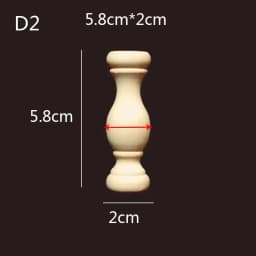 Wooden Spindle Cavered Bridge Column Applique Wood Small Gourd Pillars Wine Fence Home Decoration Accessories Cabinet Support
