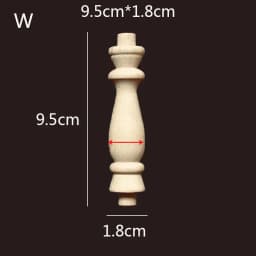 Wooden Spindle Cavered Bridge Column Applique Wood Small Gourd Pillars Wine Fence Home Decoration Accessories Cabinet Support