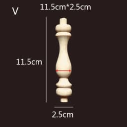 Wooden Spindle Cavered Bridge Column Applique Wood Small Gourd Pillars Wine Fence Home Decoration Accessories Cabinet Support