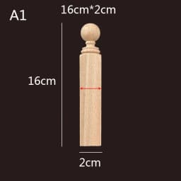 Wooden Spindle Cavered Bridge Column Applique Wood Small Gourd Pillars Wine Fence Home Decoration Accessories Cabinet Support