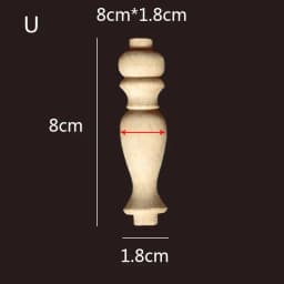 Wooden Spindle Cavered Bridge Column Applique Wood Small Gourd Pillars Wine Fence Home Decoration Accessories Cabinet Support