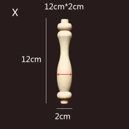 Wooden Spindle Cavered Bridge Column Applique Wood Small Gourd Pillars Wine Fence Home Decoration Accessories Cabinet Support