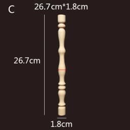 Wooden Spindle Cavered Bridge Column Applique Wood Small Gourd Pillars Wine Fence Home Decoration Accessories Cabinet Support