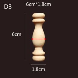 Wooden Spindle Cavered Bridge Column Applique Wood Small Gourd Pillars Wine Fence Home Decoration Accessories Cabinet Support