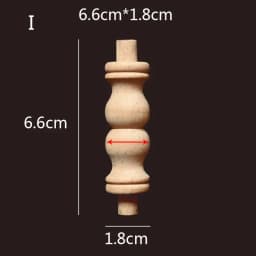 Wooden Spindle Cavered Bridge Column Applique Wood Small Gourd Pillars Wine Fence Home Decoration Accessories Cabinet Support