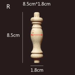 Wooden Spindle Cavered Bridge Column Applique Wood Small Gourd Pillars Wine Fence Home Decoration Accessories Cabinet Support