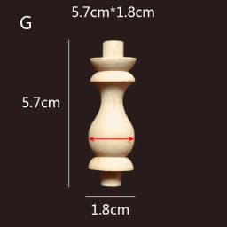 Wooden Spindle Cavered Bridge Column Applique Wood Small Gourd Pillars Wine Fence Home Decoration Accessories Cabinet Support