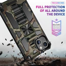 New For iPhone 11 12 13 14 15 16 PLUS 17 Pro MAX 17Air Hybrid Armor Military Grade Camouflage Built-in Kickstand Case