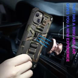 New For iPhone 11 12 13 14 15 16 PLUS 17 Pro MAX 17Air Hybrid Armor Military Grade Camouflage Built-in Kickstand Case