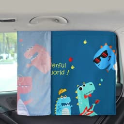 Cute 2 Layers Telescopic Magnetic Car Window Shades Mosquito Net Sun UV Protection Sun Block Mesh Car Curtain For Kids Baby