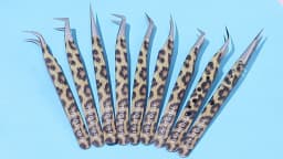 Leopard Eyelash Tweezers Stainless Steel High Quality Lash Tweezer For Lashes Extension Anti-Static 3D Accurate Clip Makeup Tool