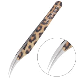 Leopard Eyelash Tweezers Stainless Steel High Quality Lash Tweezer For Lashes Extension Anti-Static 3D Accurate Clip Makeup Tool