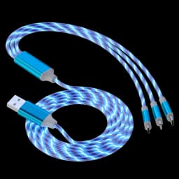 3 in 1 USB Cable for iPhone Fast Charger Charging Cable For Android phone type c xiaomi huawei Samsung Charger Wire For iPad