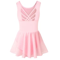 Girls Tank Ballet Leotards with Skirt Toddler Dance Dress,Cute Butterfly Hollow Back
