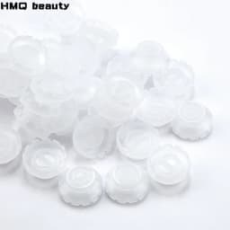 100pcs Disposable Individual Eyelash Glue Holder Grafting Eyelashes Blossom Cup Rings Eyelash Extension Adhesive Stand Holder