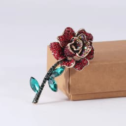 Vintage Orchid Rhinestone Brooch Women High-end Luxury Jewelry Niche Design Exquisite Corsage Accessories Lady Party Banquet Pin