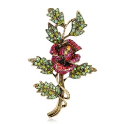 Vintage Orchid Rhinestone Brooch Women High-end Luxury Jewelry Niche Design Exquisite Corsage Accessories Lady Party Banquet Pin