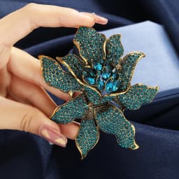 Vintage Orchid Rhinestone Brooch Women High-end Luxury Jewelry Niche Design Exquisite Corsage Accessories Lady Party Banquet Pin