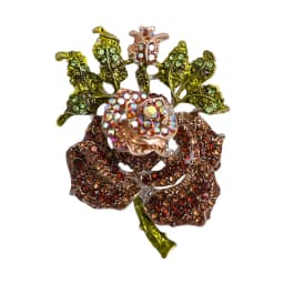 Vintage Orchid Rhinestone Brooch Women High-end Luxury Jewelry Niche Design Exquisite Corsage Accessories Lady Party Banquet Pin