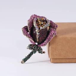 Vintage Orchid Rhinestone Brooch Women High-end Luxury Jewelry Niche Design Exquisite Corsage Accessories Lady Party Banquet Pin