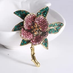 Vintage Orchid Rhinestone Brooch Women High-end Luxury Jewelry Niche Design Exquisite Corsage Accessories Lady Party Banquet Pin