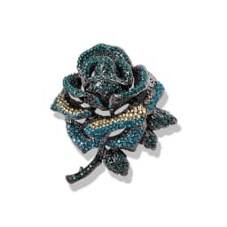 Vintage Orchid Rhinestone Brooch Women High-end Luxury Jewelry Niche Design Exquisite Corsage Accessories Lady Party Banquet Pin