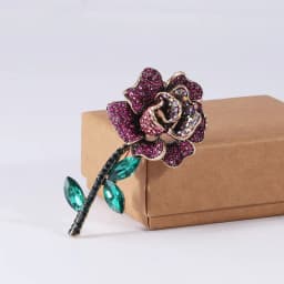 Vintage Orchid Rhinestone Brooch Women High-end Luxury Jewelry Niche Design Exquisite Corsage Accessories Lady Party Banquet Pin