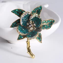 Vintage Orchid Rhinestone Brooch Women High-end Luxury Jewelry Niche Design Exquisite Corsage Accessories Lady Party Banquet Pin