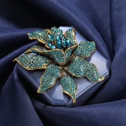 Vintage Orchid Rhinestone Brooch Women High-end Luxury Jewelry Niche Design Exquisite Corsage Accessories Lady Party Banquet Pin