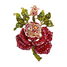 Vintage Orchid Rhinestone Brooch Women High-end Luxury Jewelry Niche Design Exquisite Corsage Accessories Lady Party Banquet Pin