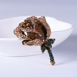 Vintage Orchid Rhinestone Brooch Women High-end Luxury Jewelry Niche Design Exquisite Corsage Accessories Lady Party Banquet Pin