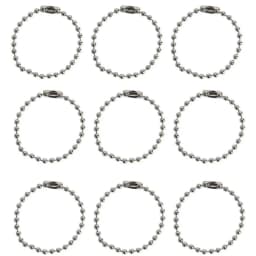 50pcs Stainless Steel Ball Bead Chain for DIY Dog Tag Key Rings Keychain Craft Jewelry Making Parts Accessories Material Supply