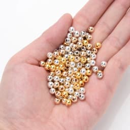 3mm 300pcs CCB Plating Acrylic Round Beads Loose Spacer Beads For Jewelry Making DIY Bracelet Earring Necklace Accessory