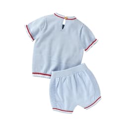 Short Sleeve Super Soft Tops With Short Pants Baby Two Pieces Clothing Sets Lovely Toddler Tops And Bottoms Infant Seperates