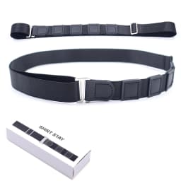 Black Shirt Stay Belt for Men Women Keep Shirt Tucked In Adjustable Elastic Non-slip Wrinkle-Proof Shirt Holder Strap Lock Belt