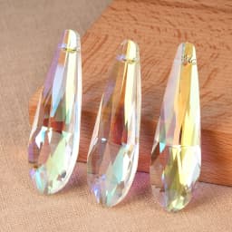 1Pc 50mm 63mm Lampwork Crystal Glass Beads Long Drop Pendant For Suncatcher Rainbow Chandelier Parts DIY Home Garden Party Decor